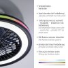 Just Light BRANDON Deckenleuchte LED Schwarz, 2-flammig, Fernbedienung, Farbwechsler