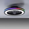 Just Light BRANDON Deckenleuchte LED Schwarz, 2-flammig, Fernbedienung, Farbwechsler