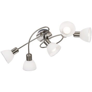 Globo Mattes Deckenleuchte LED Nickel-Matt, 5-flammig