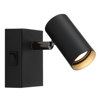 Globo Este Wandleuchte LED Chrom, Schwarz, 1-flammig