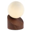 Globo Alisa Tischleuchte Holz dunkel, Naturfarben, 1-flammig