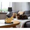 Lampe Katze Globo Furri Tischleuchte LED Gold, Schwarz, 1-flammig