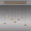 Paul Neuhaus PURE Falling Rings Pendelleuchte LED Bronze, Chrom, 7-flammig, Fernbedienung