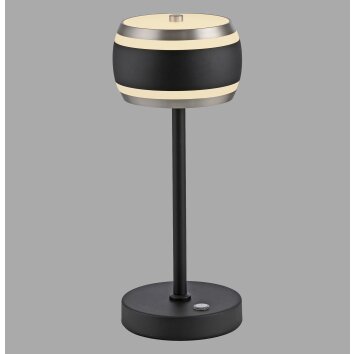 Paul Neuhaus PURE Falling Rings AKKU-Tischleuchte LED Schwarz, Transparent, Klar, 1-flammig