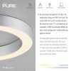 Paul Neuhaus PURE Lines Round Deckenleuchte LED Transparent, Klar, 1-flammig, Fernbedienung