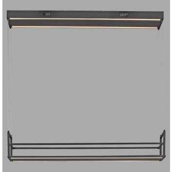 JUST LIGHT SONTURA Pendelleuchte LED Schwarz, 2-flammig