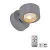 JUST LIGHT AKKU-CHIA AKKU-Wandleuchte LED Silber, 2-flammig, Fernbedienung