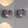 JUST LIGHT AKKU-CHIA AKKU-Wandleuchte LED Silber, 2-flammig, Fernbedienung