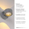 JUST LIGHT AKKU-CHIA AKKU-Wandleuchte LED Silber, 2-flammig, Fernbedienung