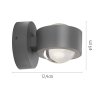 JUST LIGHT AKKU-CHIA AKKU-Wandleuchte LED Silber, 2-flammig, Fernbedienung