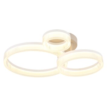 Globo Zara Deckenleuchte LED Sandfarben, Weiß, 1-flammig