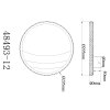 Globo Constance Deckenleuchte LED Chrom, Schwarz, 1-flammig