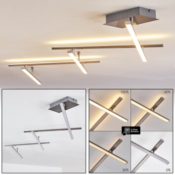 Lacure Deckenleuchte LED Nickel-Matt, 5-flammig