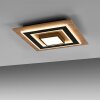 JUST LIGHT TOLA Deckenleuchte LED Braun, Schwarz, 2-flammig