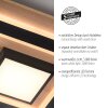 JUST LIGHT TOLA Deckenleuchte LED Braun, Schwarz, 2-flammig