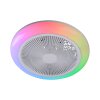 JUST LIGHT BRENDA Deckenleuchte mit Ventilator LED Weiß, 1-flammig, Fernbedienung