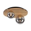 JUST LIGHT GERDA STIKA Deckenleuchte LED Holz hell, 2-flammig