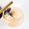 Chehalis Deckenleuchte Glas 12 cm, 15 cm Gold, Schwarz, 3-flammig