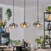 Mertola Hängeleuchte Glas 25 cm Schwarz, 3-flammig