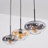 Mertola Hängeleuchte Glas 25 cm Schwarz, 3-flammig