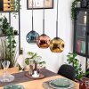 Ripoll Hängeleuchte Glas 15 cm Naturfarben, Schwarz, 3-flammig