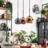 Ripoll Hängeleuchte Glas 15 cm Naturfarben, Schwarz, 3-flammig
