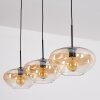 Mertola Hängeleuchte Glas 30 cm Schwarz, 3-flammig