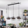 Mertola Hängeleuchte Glas 30 cm Schwarz, 3-flammig