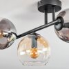 Koyoto Deckenleuchte Glas 15 cm Bernsteinfarben, Klar, Rauchfarben, 3-flammig