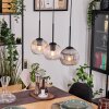 Koyoto Hängeleuchte Glas 15 cm Naturfarben, Schwarz, 3-flammig