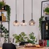 Koyoto Hängeleuchte Glas 15 cm Naturfarben, Schwarz, 3-flammig