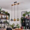 Koyoto Hängeleuchte Glas 15 cm Naturfarben, Schwarz, 3-flammig