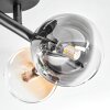 Chehalis Deckenleuchte Glas 10 cm Bernsteinfarben, Klar, Rauchfarben, 4-flammig