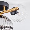 Chehalis Deckenleuchte Glas 12 cm, 15 cm Gold, Schwarz, 3-flammig