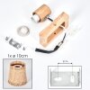 Lindberg Wandleuchte Chrom, Holz hell, 1-flammig