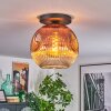 Ripoll Deckenleuchte Glas 30 cm Klar, Kupferfarben, 1-flammig
