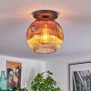 Ripoll Deckenleuchte Glas 30 cm Klar, Kupferfarben, 1-flammig