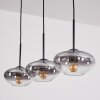 Mertola Hängeleuchte Glas 20 cm Klar, Rauchfarben, 3-flammig