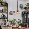 Ripoll Hängeleuchte Glas 15 cm Naturfarben, Schwarz, 3-flammig