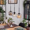 Ripoll Hängeleuchte Glas 15 cm Naturfarben, Schwarz, 3-flammig