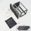 Portalis Außenwandleuchte Schwarz, Silber, 1-flammig