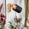 Fallhagen Wandleuchte Chrom, Holz hell, 1-flammig