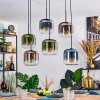 Lauden Hängeleuchte Glas 20 cm Blau, Grün, Klar, Kupferfarben, 6-flammig