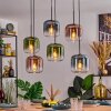 Lauden Hängeleuchte Glas 20 cm Blau, Grün, Klar, Kupferfarben, 6-flammig