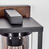 Portalis Außenwandleuchte Holzoptik, Schwarz, 1-flammig
