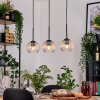 Koyoto Hängeleuchte Glas 15 cm Naturfarben, Schwarz, 3-flammig