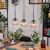 Koyoto Hängeleuchte Glas 15 cm Naturfarben, Schwarz, 3-flammig