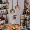 Lauden Hängeleuchte Glas 20 cm Blau, Grün, Klar, Kupferfarben, 3-flammig