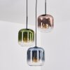 Lauden Hängeleuchte Glas 20 cm Blau, Grün, Klar, Kupferfarben, 3-flammig