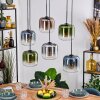 Lauden Hängeleuchte Glas 20 cm Blau, Grün, Klar, Kupferfarben, Rauchfarben, 6-flammig